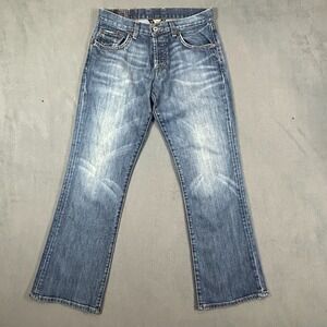 Lucky Brand Jeans Womens Size 29‎ Slim Bootleg Med Wash Distressed Stretch Denim